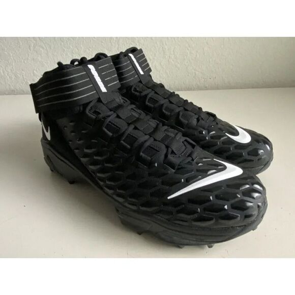 Men's Sz 17 Nike Force Savage Pro 2 Shark P Football Cleats Black BV5448-001 - Picture 3 of 9